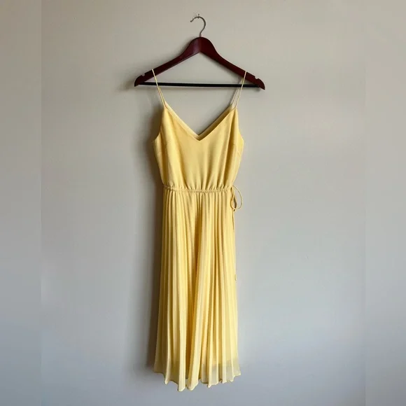 ASOS | Dresses | Asos Design Pleated Cami Midi Dress With Drawstring Waist  Size | Poshmark